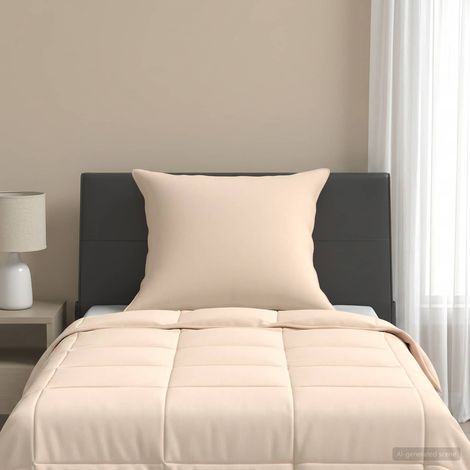 vidaXL Almohada 50 x 50 cm Todas las estaciones Fibra de Kapok Beige (1/5)