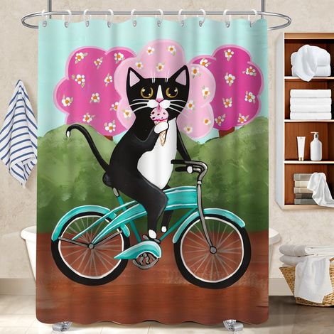Rideau douche polyester 180x180 design voile de douche pour offrir à noël ou un anniversaire (1/5)