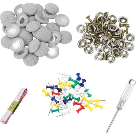 Kit de Réparation Toit Voiture 60 Pièces Fixation Affaissement Plafond Auto Garniture Gris Sans Colle (1/4)