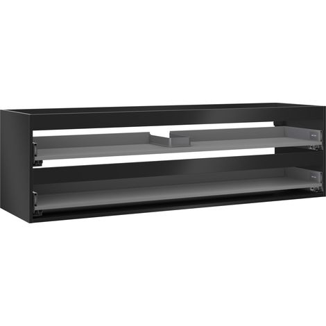 Mexen Box-A cuerpo de mueble bajo lavabo de 160 cm, 2 cajones, negro mate - 91AX0-1600-470-2-71 (1/5)