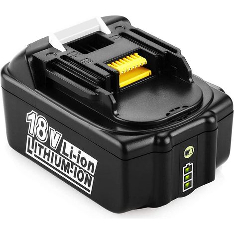 Battery for Makita BL1850B 18V 5.0A BL1850 BL1860B BL1860 BL1830B BL1840B BL1840 BL1890 BL1835 BL1845 194204-5 BL1815 BL1825 LXT-400 BL18 Indicator LED Lithium (1/4)
