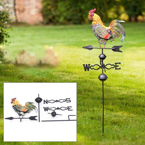 NEW Iron Rooster Cockerel Weather Vane Weathervane Garden Outdoor Wind Vane (1/5)