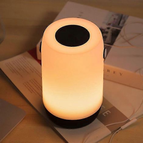 Tragbare LED-Nachttischlampe mit einstellbarer Helligkeit, warmem Licht fürs Schlafzimmer, Gewicht 340 g, kompaktes Design. (1/5)
