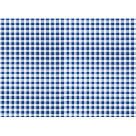 Chequered Effect Sticky Back Plastic Fablon Vinyl Durable Self Adhesive Blue