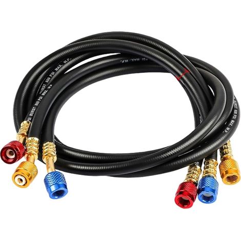 Tuyau de charge pour climatiseur avec raccords 6,35 mm R22 R134a (1/5)