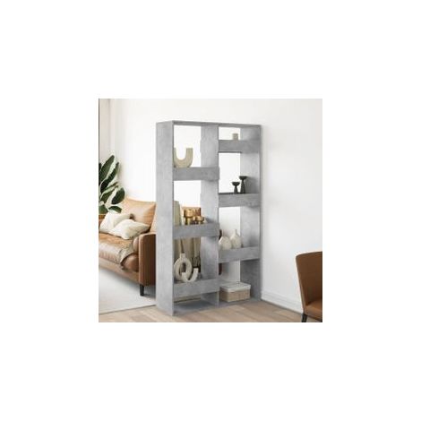 Cloison de séparation gris béton 100x33x175 bois d'ingénierie (1/5)