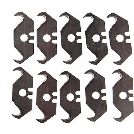 Lot de 10 lames de crochet robustes en acier, pièces de rechange utilitaires, outil de poche à lame pointue - FFY (1/4)
