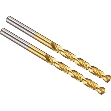 5.4mm Foret Hélicoïdal, Mèche M42 8% Cobalt Acier Rapide, Tige Droite 135° Revêtement Nitrure de Titane (TiN) pour Métal Acier Inoxydable, Forets à Métaux, 2 PCS (1/5)