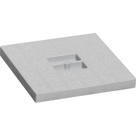 Couvercle PVC pour siphon de balcon 130x130mm - Gris