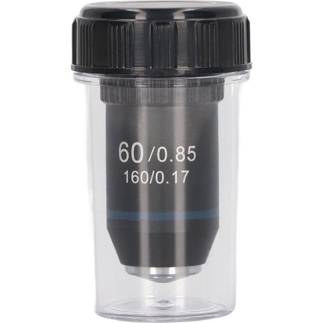Objectif achromatique 60X en laiton, lentille pour microscope biologie laboratoire, interface 20,2mm (1/5)