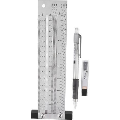 Incra Präzisionslineal, Metalllineal, Längenmesslineal, hochpräzises Edelstahl-Markierungslineal für Holzbearbeitung, 12 Zoll (24 cm/9,4 Zoll) Messwerkzeug (1/5)