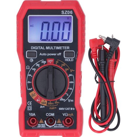 Multimetro digitale HD ad alta precisione con retroilluminazione, resistente al calore, multifunzione (corrente e tensione) per manutenzione e riparazioni. (1/5)