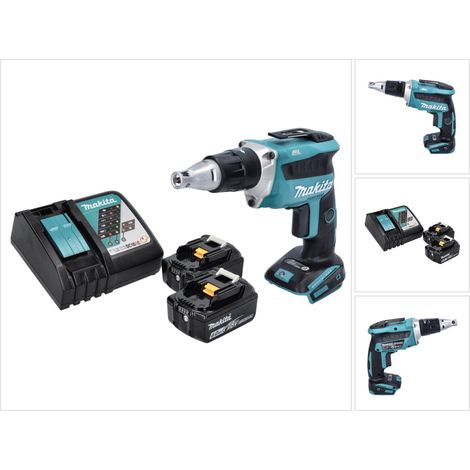 Avvitatore a batteria senza spazzole Makita DFS 452 RG 18 V + 2 batterie da 6,0 Ah + caricabatterie