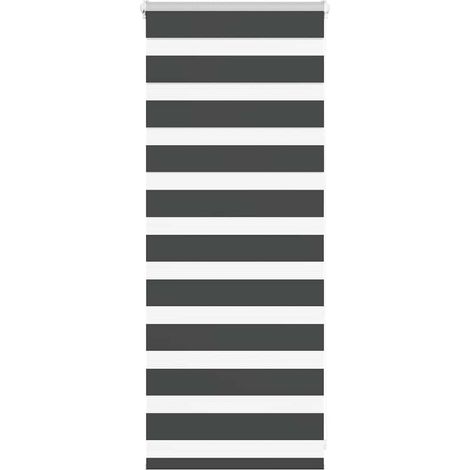 Doppelrollo Schwarz 65x100 cm Stoffbreite 60,9 cm Polyester