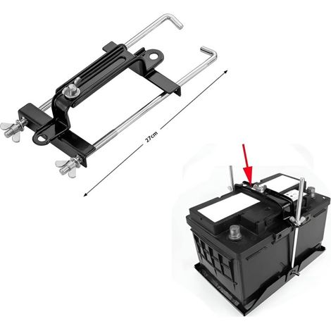 Universelle Halterung zur Befestigung der Batterie – 27 cm, aus Metall