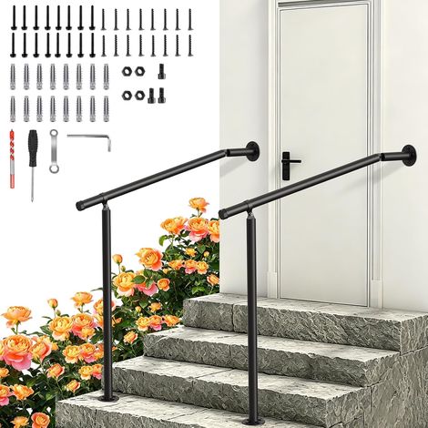 2 Pièces Main Courante Escalier Intérieur Poteau Unique Main Courante pour Escalier Exterieur Angle Réglable Antidérapant pour Intérieur vérandas jardins (Supporte Jusqu'à 350 lb) (1/5)
