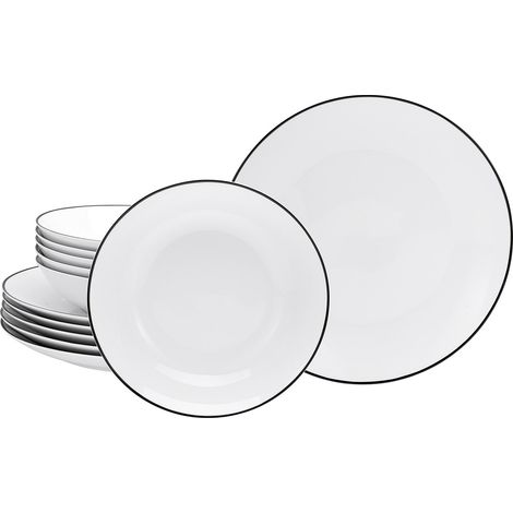 Tafelservice "Black Line" 12-teilig