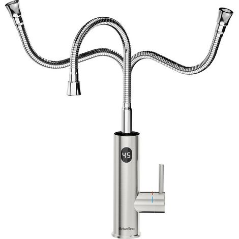 Esip – Robinet de cuisine électrique 3200W – Chauffe instantané 30-60℃ – Bec flexible 360° – Acier inoxydable 304 – Affichage numérique LED