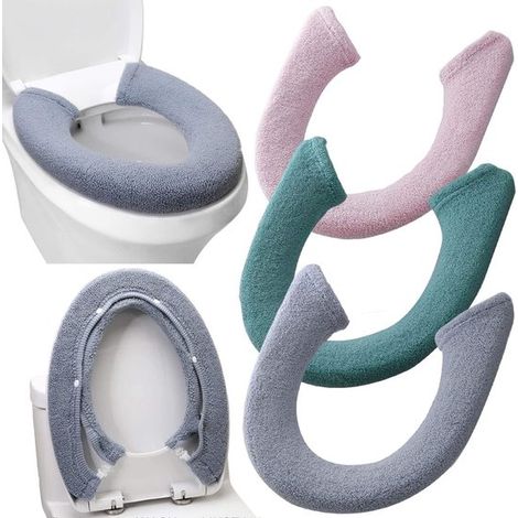 3er-Pack weiche, dicke, waschbare und beheizbare Universal-Toilettensitzbezüge (1/5)