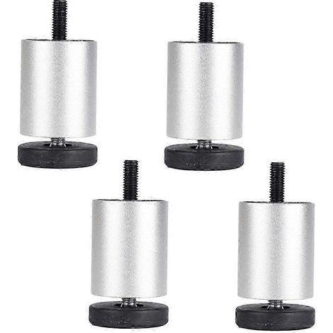 4 pieds de rechange pour canapé, compatibles avec table basse et table d'appoint, argentés, 8 cm (1/5)