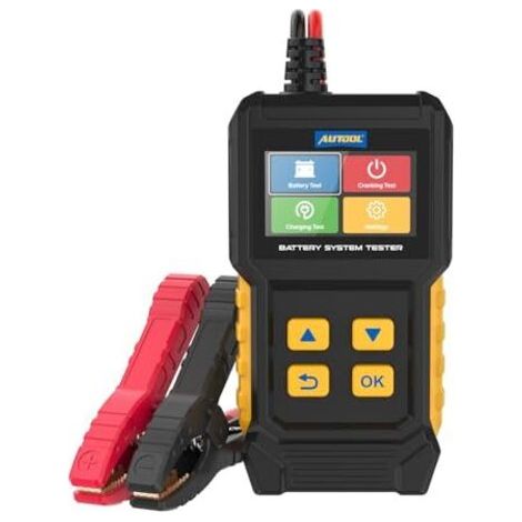 Testeur Batterie Voiture,12/24V de Batterie, 30-2000 CCA, Tests Démarrage et Charge, d’alternateur automobile Analyseur numérique pour Voiture/Moto/Bateau -