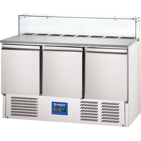 Table réfrigérée 3 portes pizza dessus en verre 402 litres - Stalgast (1/5)