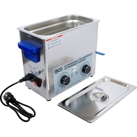 Bac à Ultrason 6,5 L - Nettoyage Précis et Efficace - Acier, Pro - D-Work