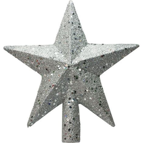 Décoration à paillettes pour sommet d'arbre de noël, étoile de 20cm, pour fête à la maison (1/5)
