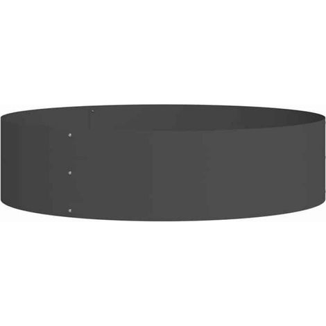 BEWI®Lit surélevé/Cache-pot de jardin - Jardinière bac plantes/fleurs - Noir 80 x 80 x 20 cm Acier &FR9289151 (1/5)