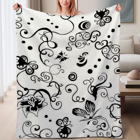 Couverture polaire moelleuse pour détente 60x80 pouces, idéale pour lit, canapé, voyage, camping et famille (1/4)