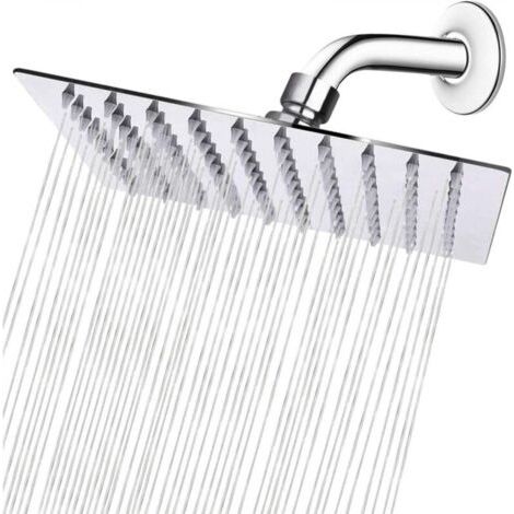 Pommeau de douche haute pression, design carré, acier inoxydable, 8 pouces (1/5)