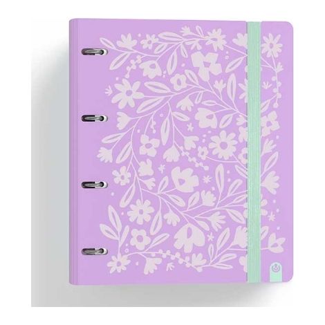 File raccoglitore ad anelli 4x35mm carpeblock 360 c/sostituzione 100h 90gr 4 divisori pp schiuma rigida viola