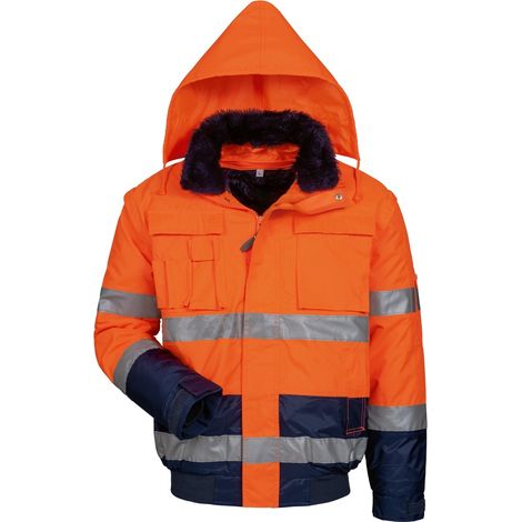Elysee Warnschutz-Pilotenjacke Volker S orange/marine (1/5)