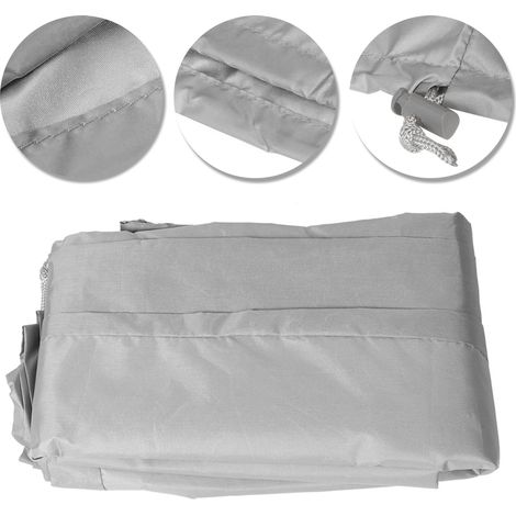Housse de coffre de jardin en tissu Oxford 210D, idéale pour les jardins, cours et terrasses. Imperméable, résistante à la pluie et aux UV. Dimensions : 123 × 62 × 55 cm. (1/5)