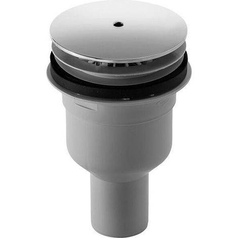 Duravit Duschwannenablauf, 90mm senkrechter Abgang, chrom, (1/3)