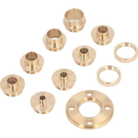 Kit de 11 guides de gabarit en laiton pour défonceuse, accessoires de fraisage pour bois, plaque réversible pour machine à affleurer (1/5)