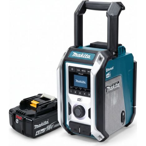 Radio de chantier Makita DMR115 Bluetooth DAB+ avec Batterie 18V 4.0Ah BL1840B (Pack DMR115M1)