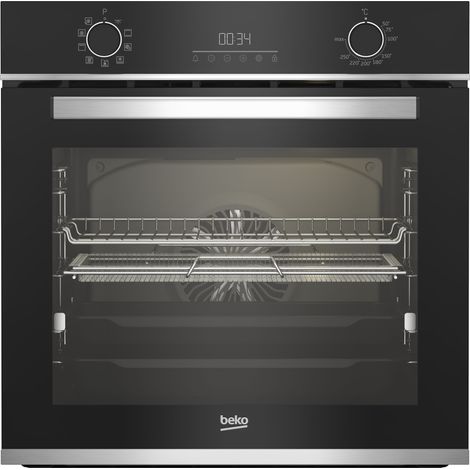 Beko BBIMA13300XS. Dimensione del forno: Media, Tipo di forno: Forno elettrico, Capacità interna forno totale: 72 L. Posizionamento dell'apparecchio: Da incasso, Colore del prodotto: Nero, Acciaio ... (1/5)