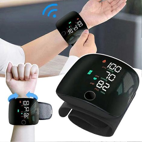 Blutdruckmessgerät für das Handgelenk mit großem Display, wiederaufladbar und automatisch, ideal für den Heimgebrauch oder für Senioren (geräuschlose Version), nur am Black Friday erhältlich.
