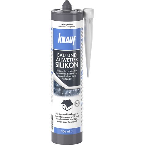 Knauf Bau- & Allwetter Silikon 300 ml transparent (1/2)