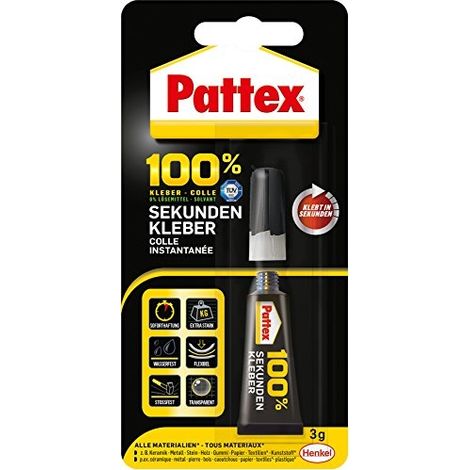 Colle pattex p1sk3 flexible rapide sans solvant 3g