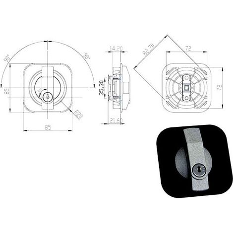 Cerradura para muebles con manija 165627 Omr