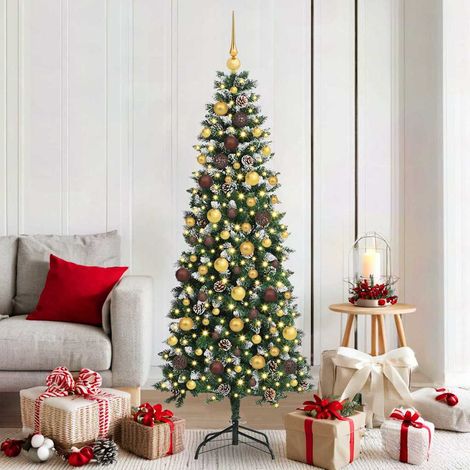 Künstlicher Weihnachtsbaum mit 300 LEDs mit Ständer Grün 180 cm (1/5)
