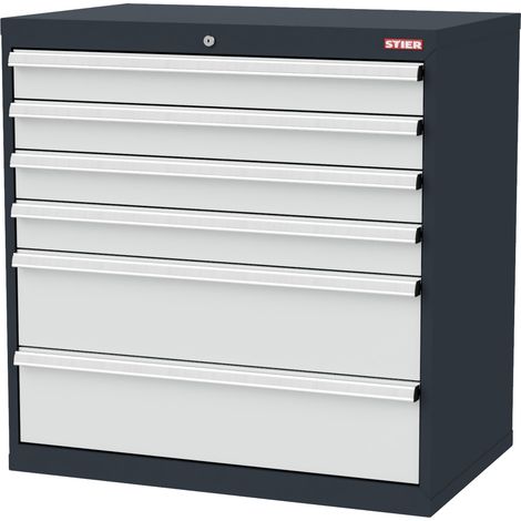 STIER Schubladenschrank 6 Schubladen 900 x 575 x 920 mm 80 kg Belastung