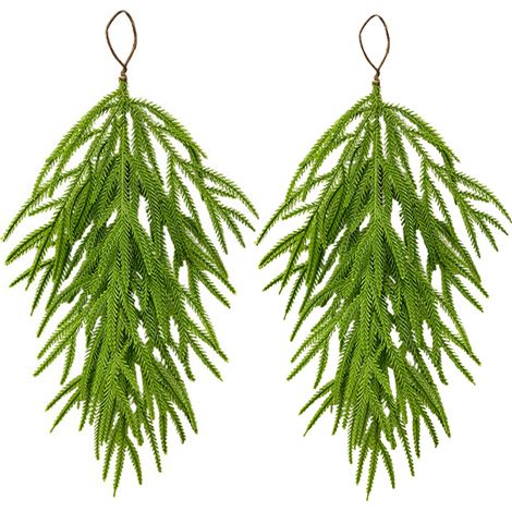 guirlandes de Noël artificielles en forme de larmeaiguilles de pin synthétiques de cmguirlande de en de larmedécoration de cheminée 66 cm 2 (1/5)