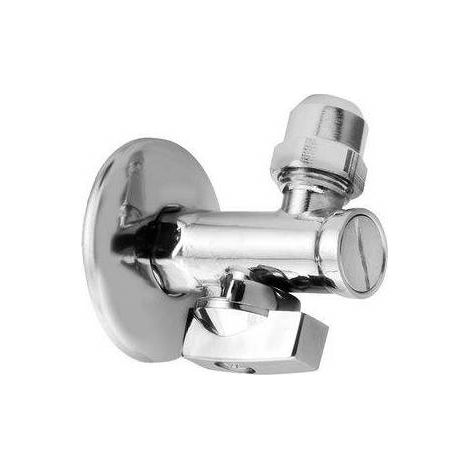 ROBINET DE LAVABO À BILLE AVEC ÉCROU Dimensions : 1/2 x 3/8 chrome