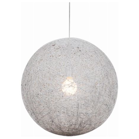 Suspension Candellux Caruba Ø30 corde chromée blanche E27