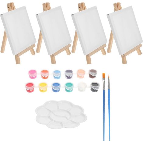 Kit de peinture sur toile (1 pièce) : matériel de peinture, chevalet et toile inclus. (1/4)