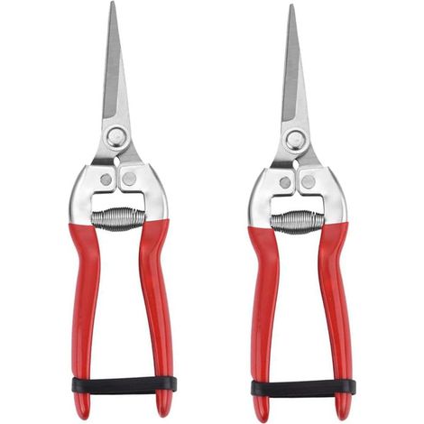 Sécateur robuste (lot de 2) - Outil de jardinage professionnel à micro-pointes pour la taille et l'arrangement de fleurs-AquaForge (1/3)