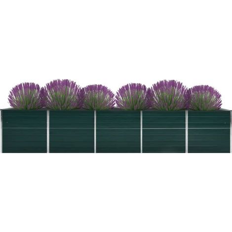 Maison Exclusive - Garten-Hochbeet Verzinkter Stahl 400×80×77 cm (1/5)